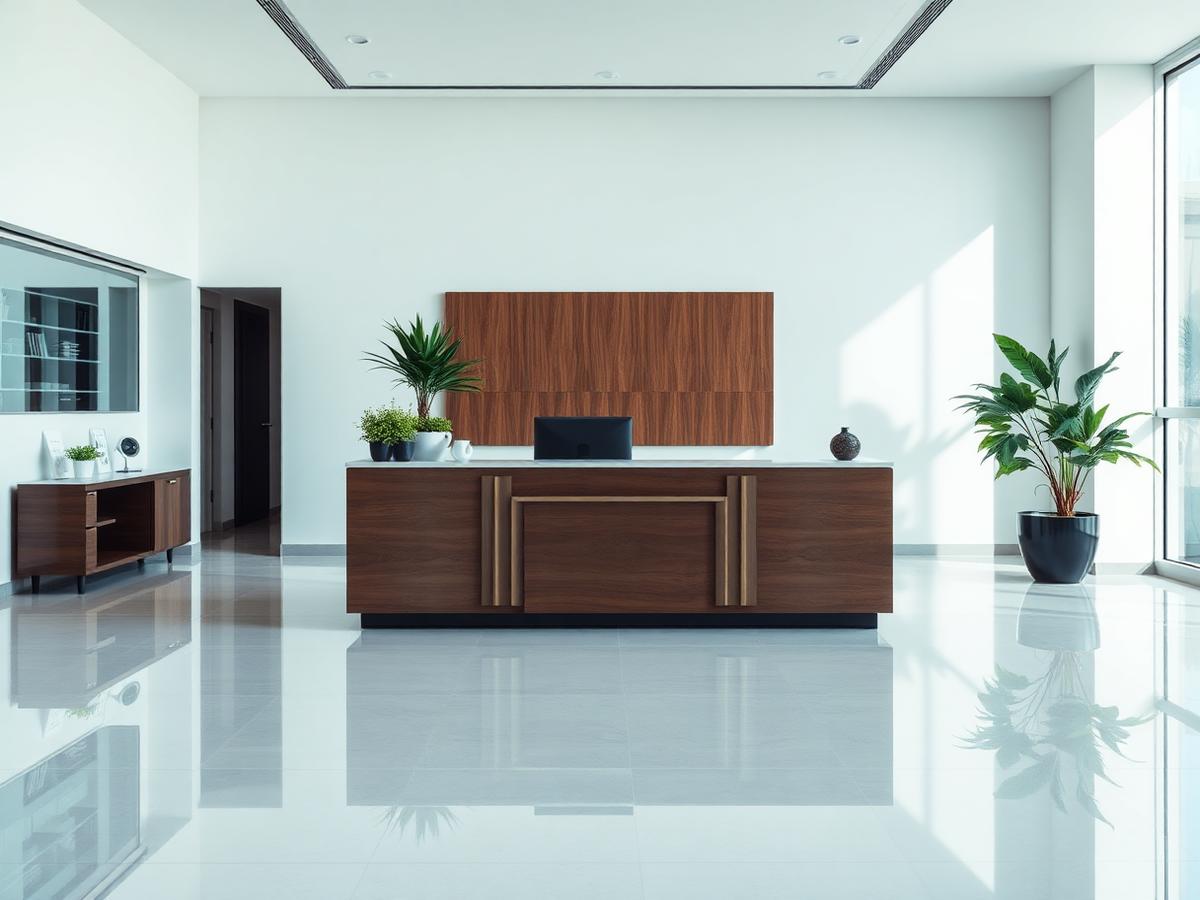 Clean, professional office reception area